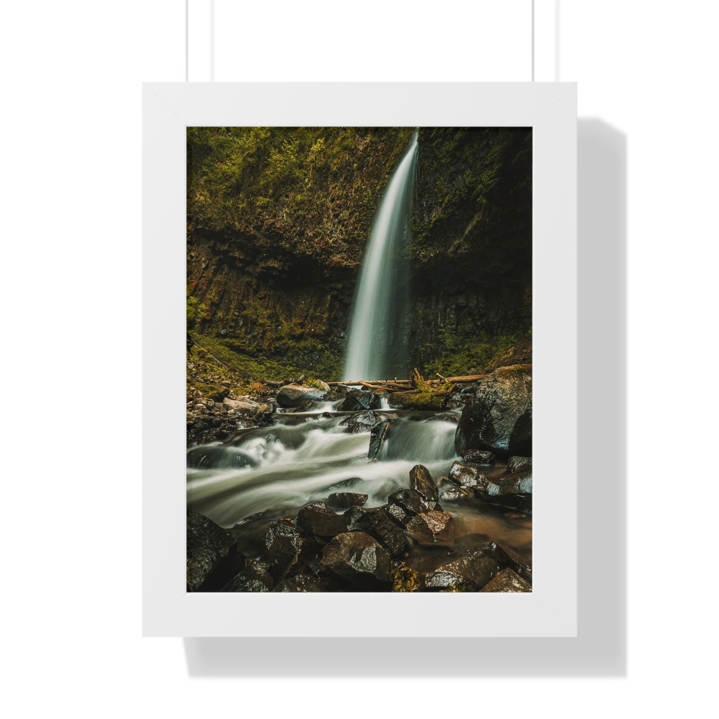 Oregon - Upper Latourell Falls - Framed Vertical Poster