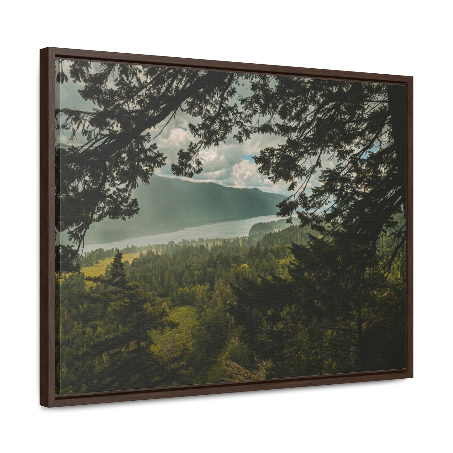 Washington - The Gorge Peak Through - Gallery Canvas Wrap, Horizontal Frame