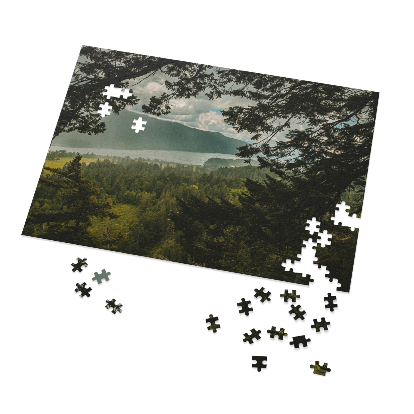 Washington - The Gorge Peak Through - Jigsaw Puzzle (30, 110, 252, 500,1000-Piece)