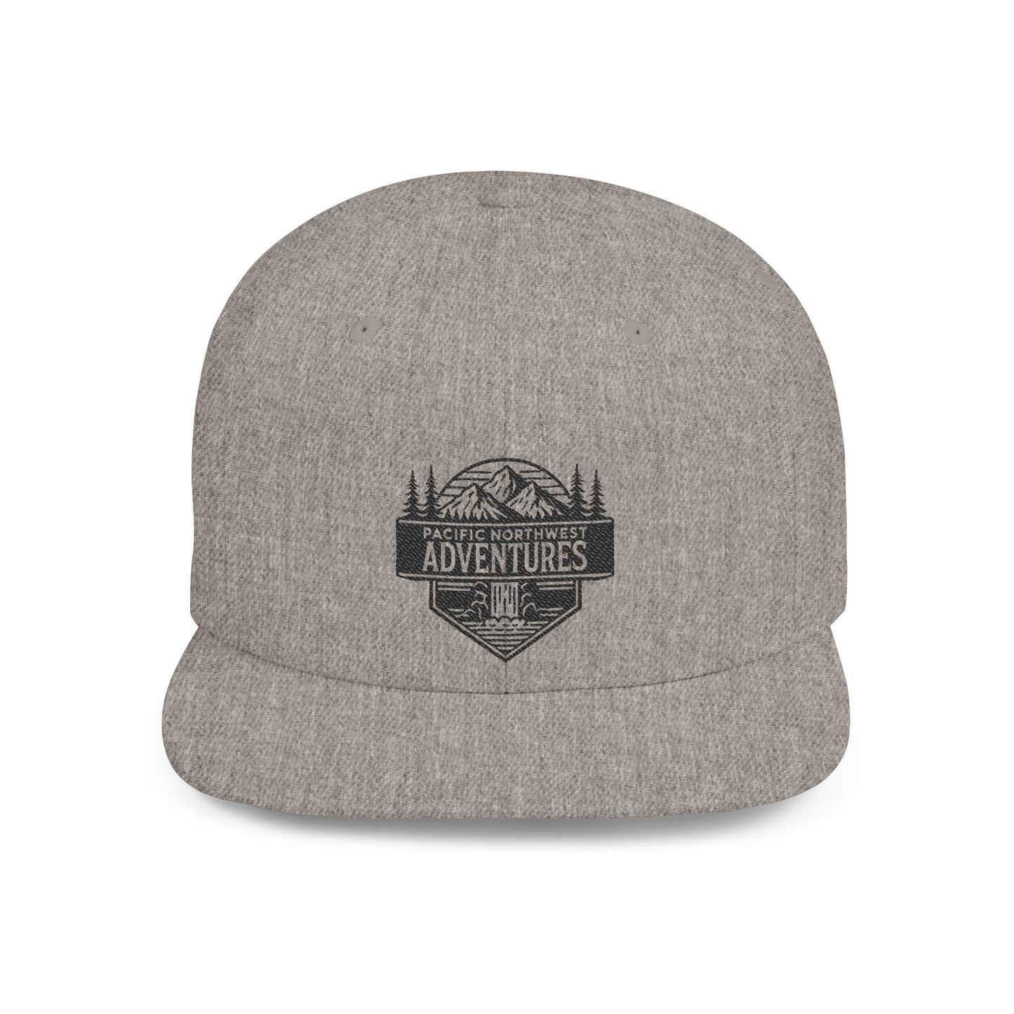 Pacific Northwest Adventures Flat Bill Snapback Hat - Outdoor Explorer Cap