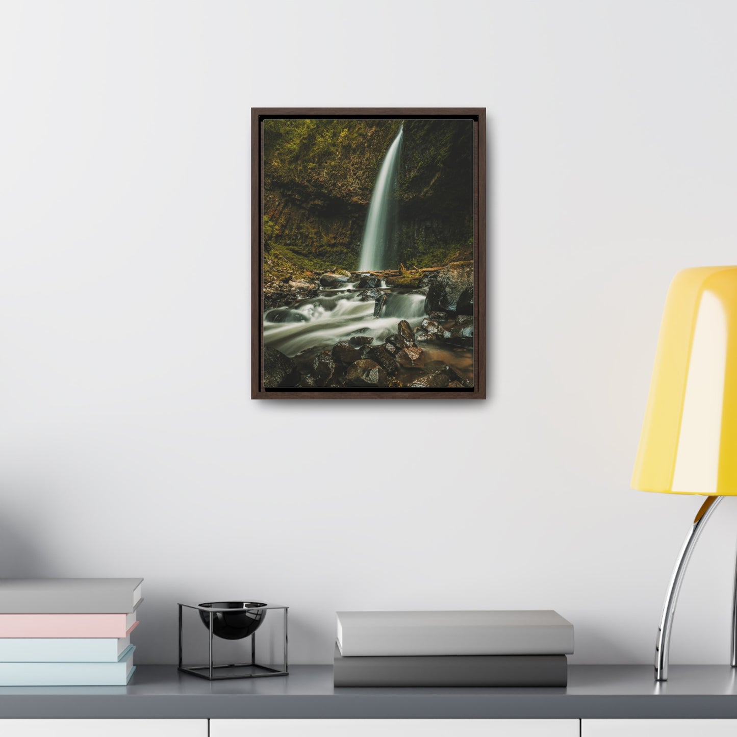 Oregon - Upper Latourell Falls - Gallery Canvas Wraps, Vertical Frame