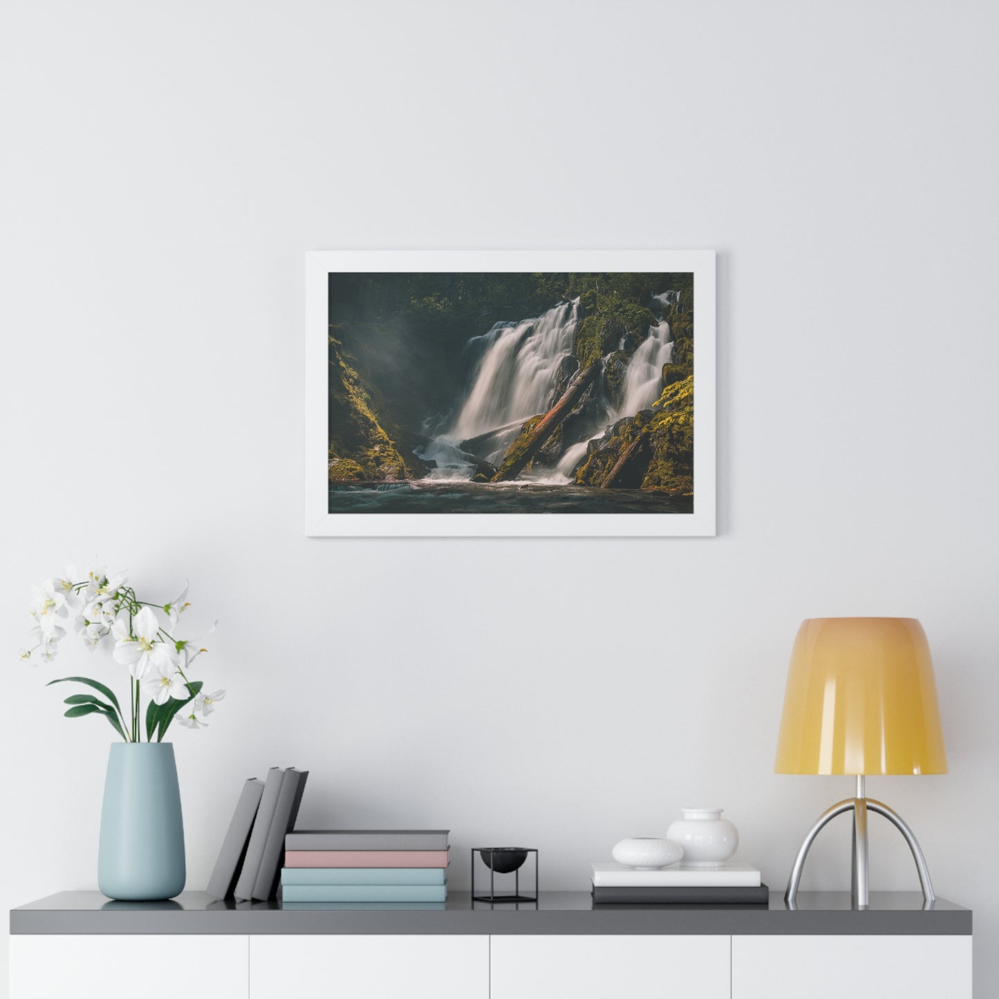 Oregon - National Creek Falls - Framed Horizontal Poster