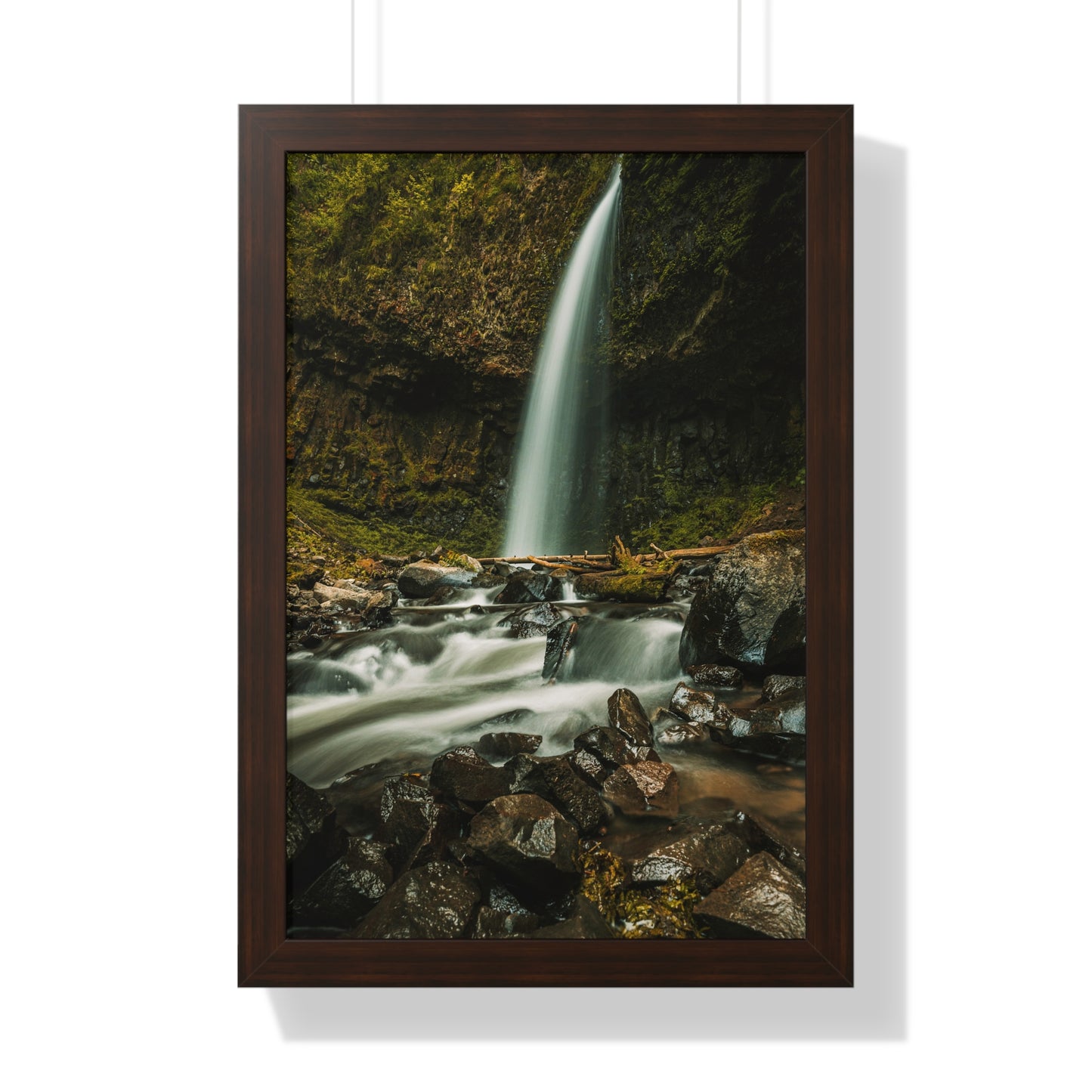 Oregon - Upper Latourell Falls - Framed Vertical Poster