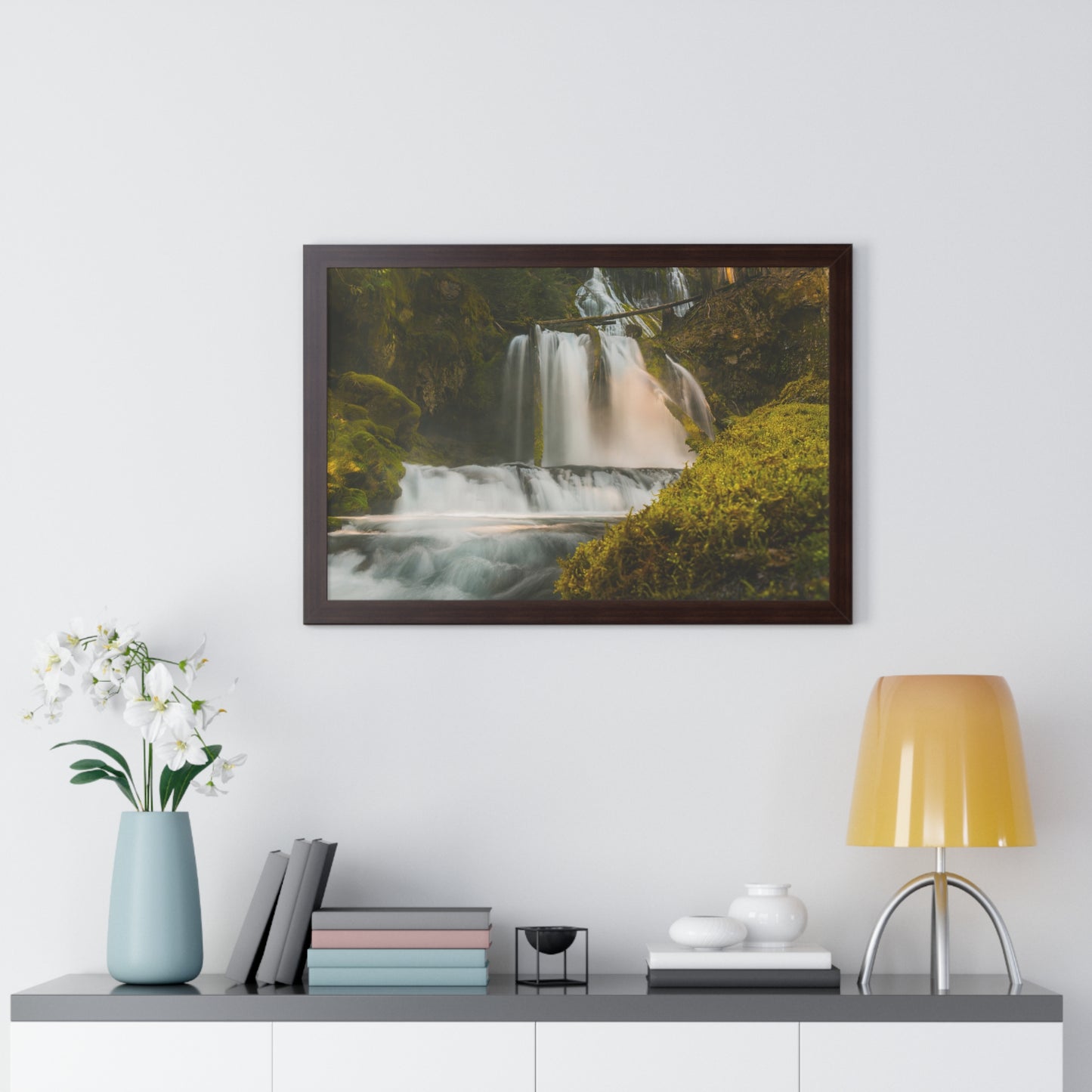 Washington - Lower Panther Creek Falls - Framed Horizontal Poster