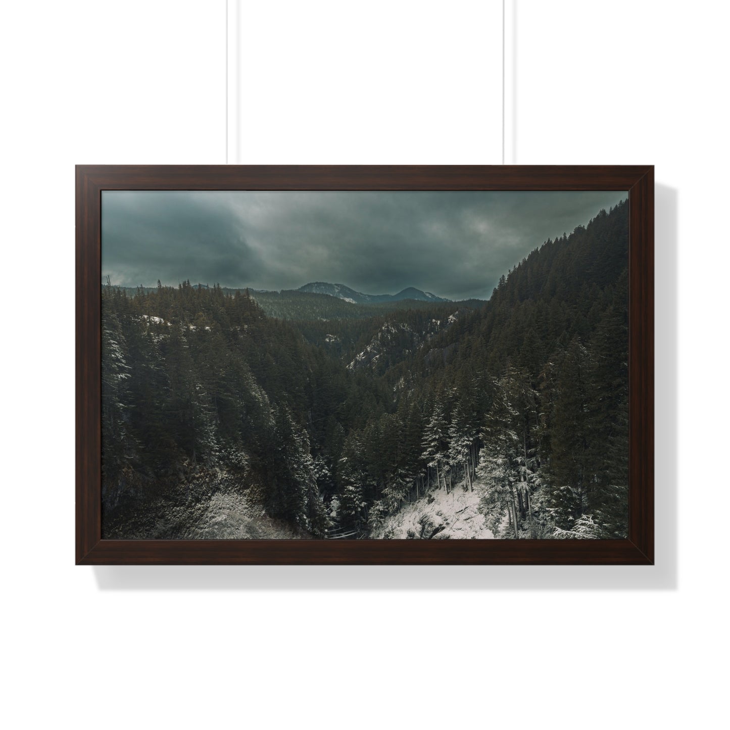 Oregon - Salt Creek Falls View Point - Framed Horizontal Poster