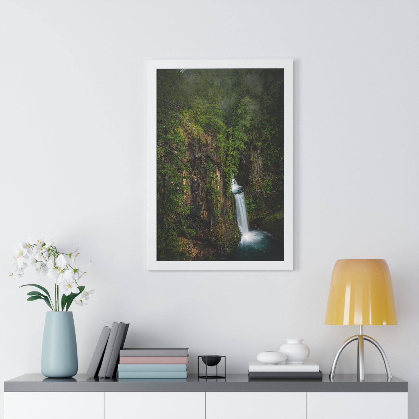 Oregon - Toketee Falls - Framed Vertical Poster