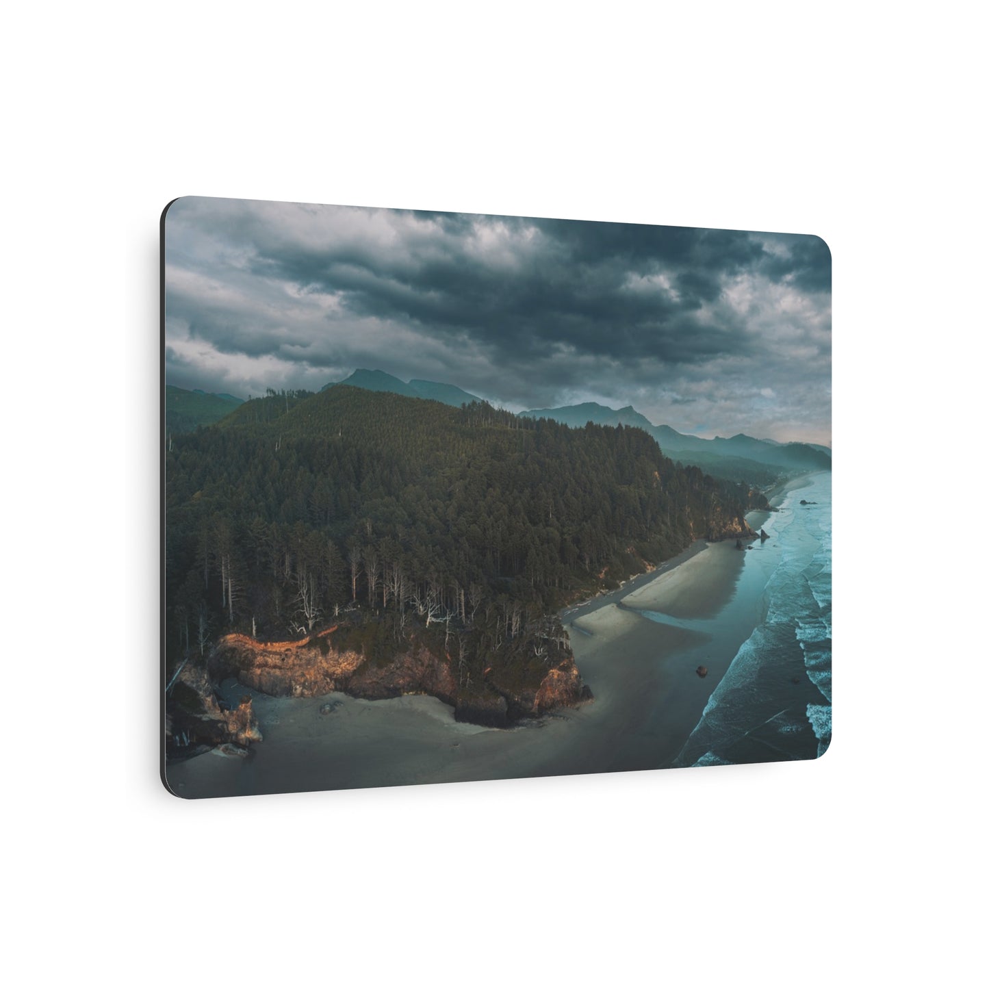 Oregon - Hug Point Sky View - Metal Art Sign