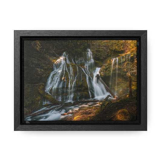Washington - Panther Creek Falls - Gallery Canvas Wrap, Horizontal Frame