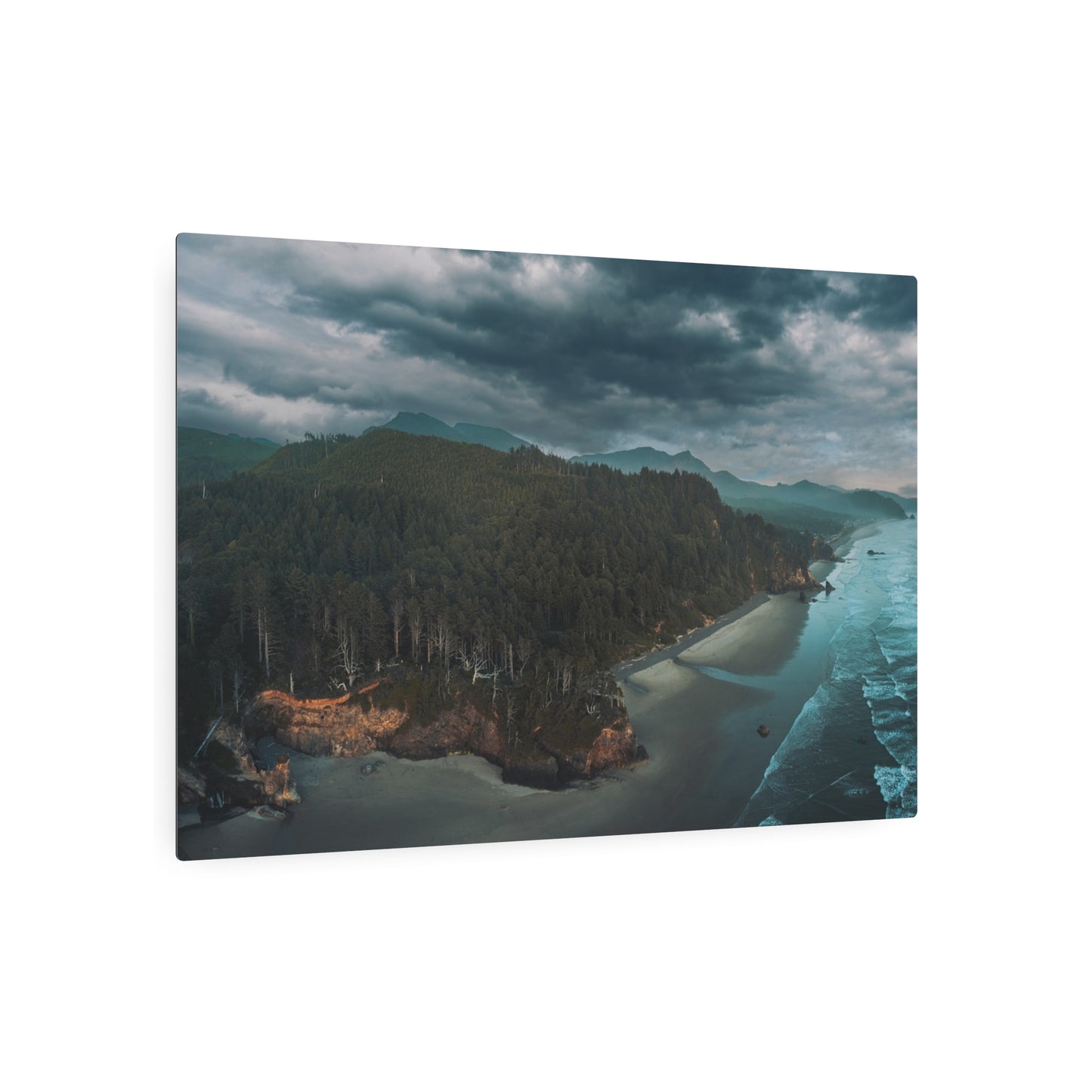 Oregon - Hug Point Sky View - Metal Art Sign