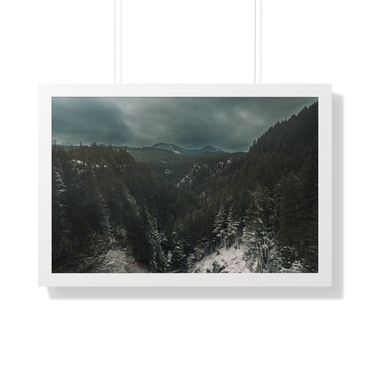 Oregon - Salt Creek Falls View Point - Framed Horizontal Poster