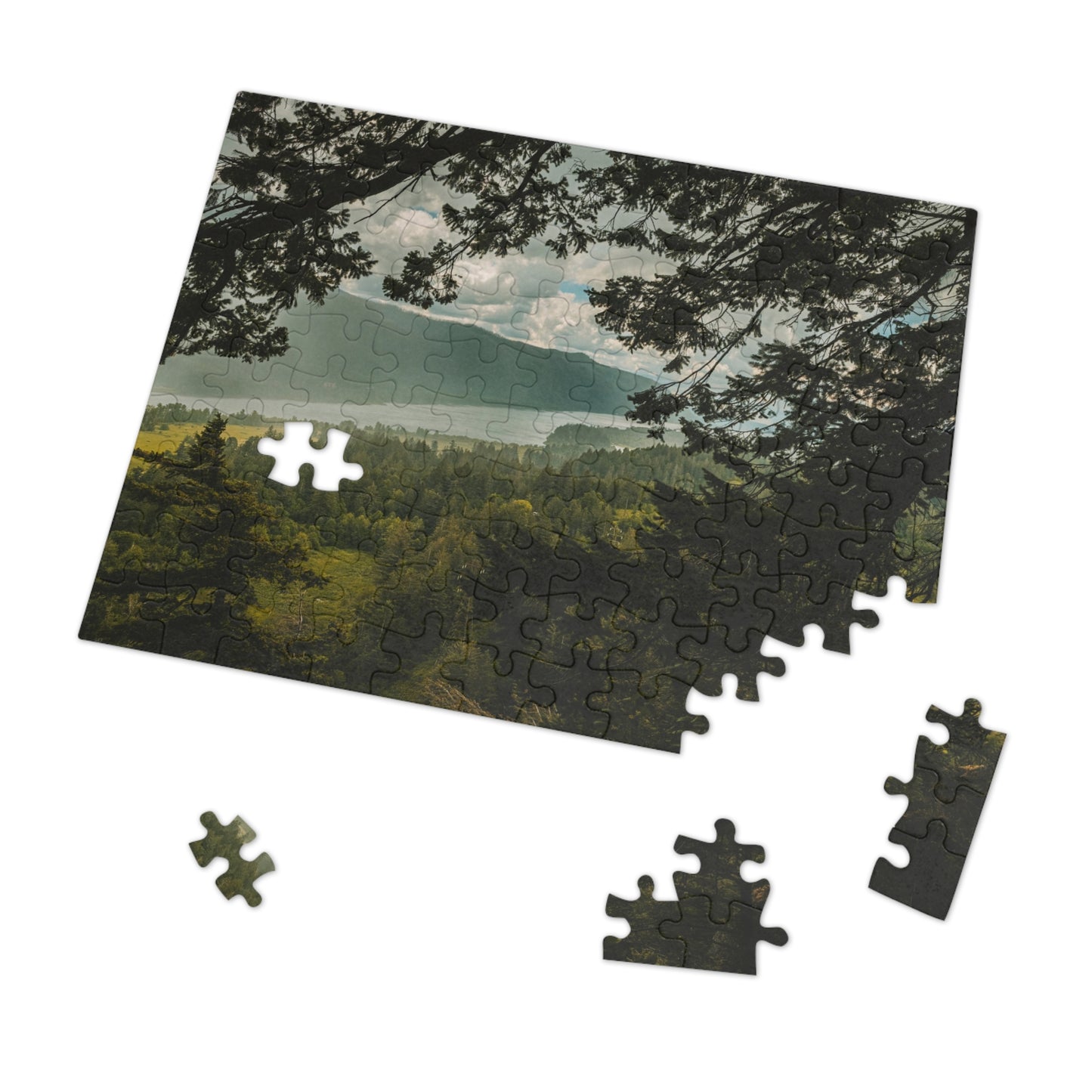 Washington - The Gorge Peak Through - Jigsaw Puzzle (30, 110, 252, 500,1000-Piece)