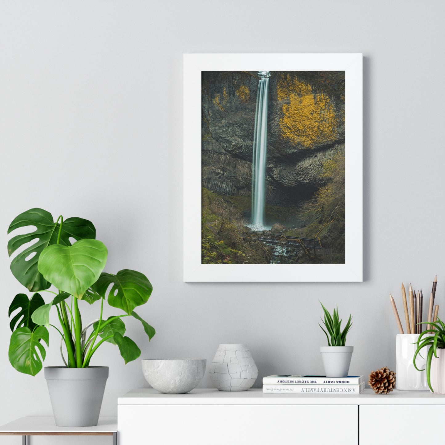 Oregon - Latourell Falls - Framed Vertical Poster