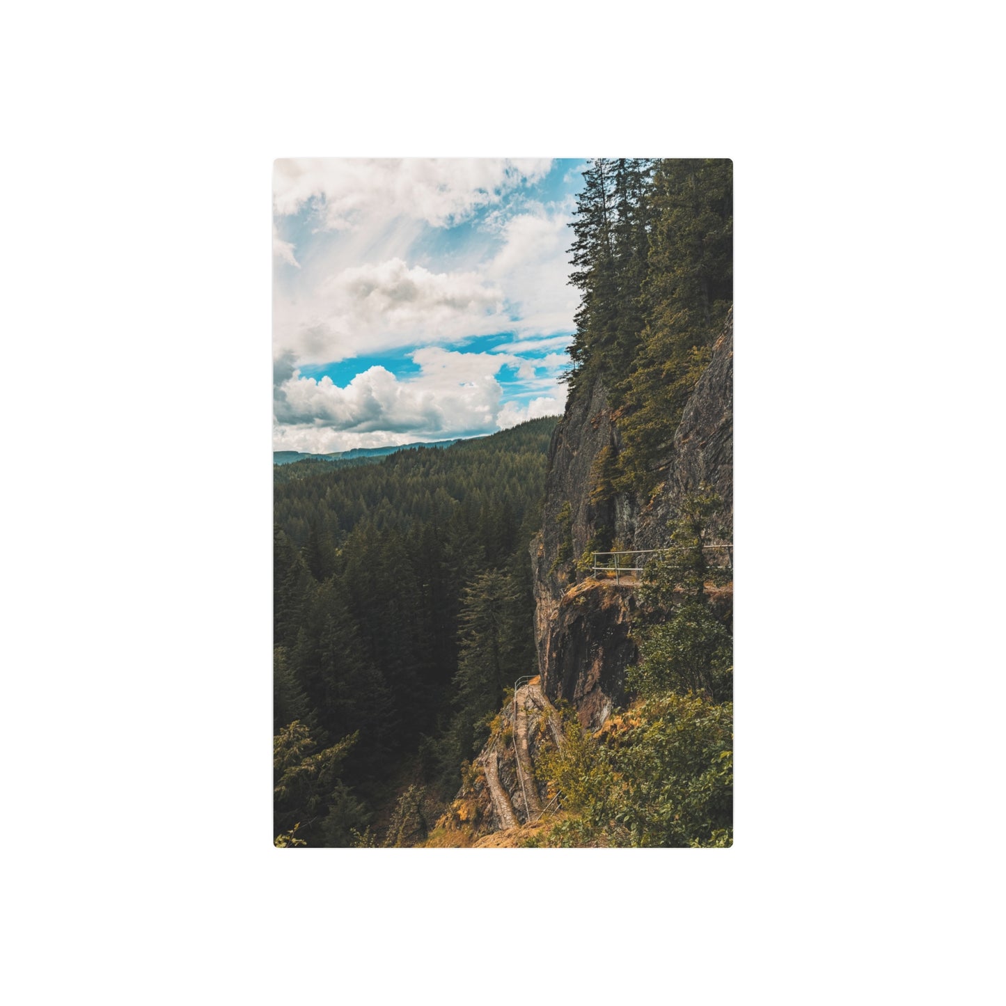 Washington - Beacon Rock View Point - Metal Art Sign