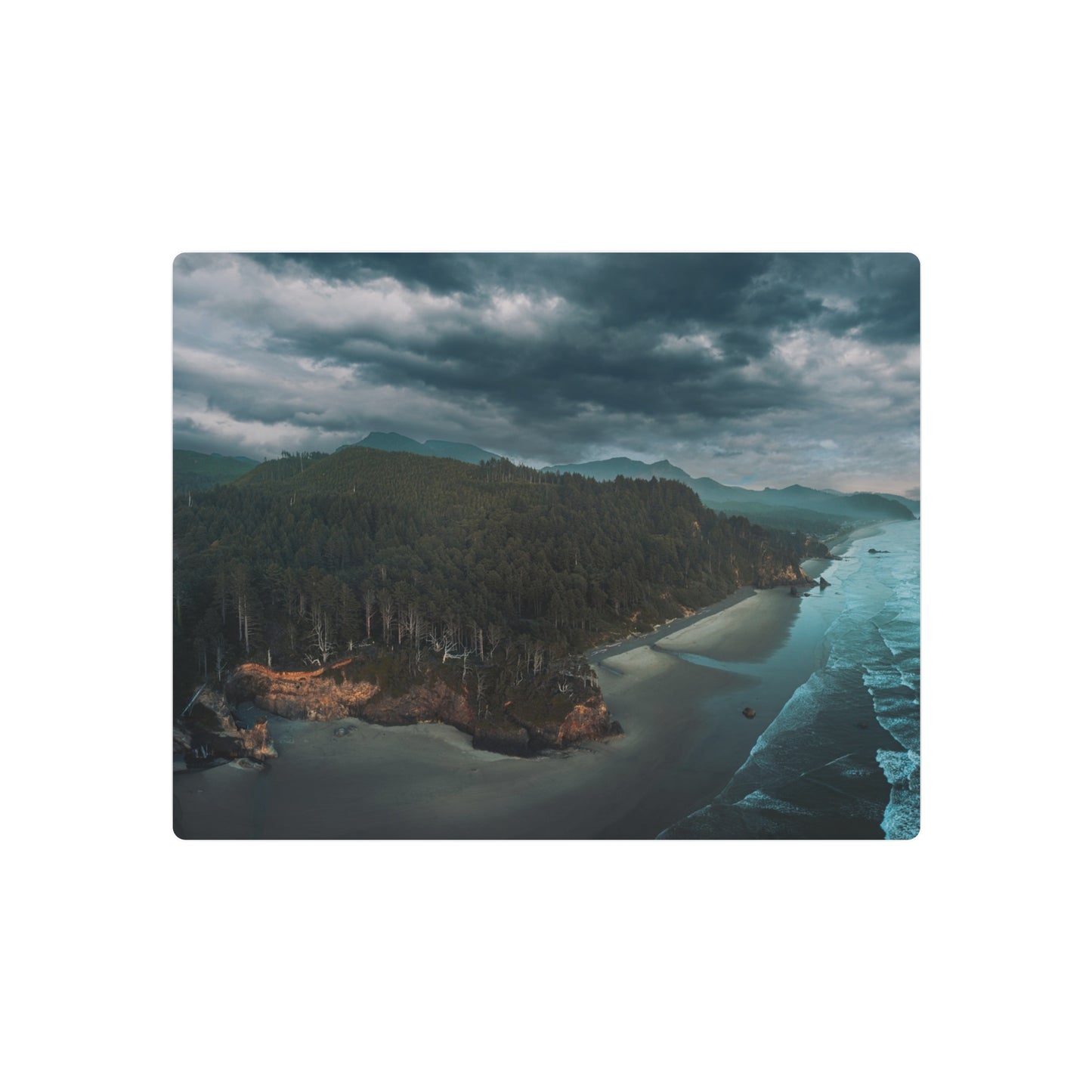 Oregon - Hug Point Sky View - Metal Art Sign