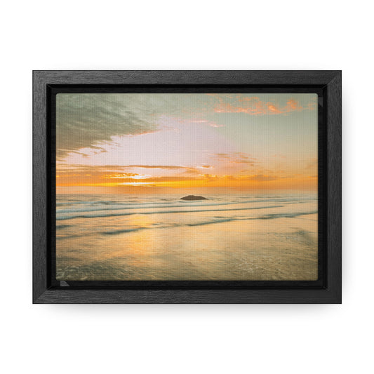 Oregon - Hug Point Sunset - Gallery Canvas Wrap, Horizontal Frame