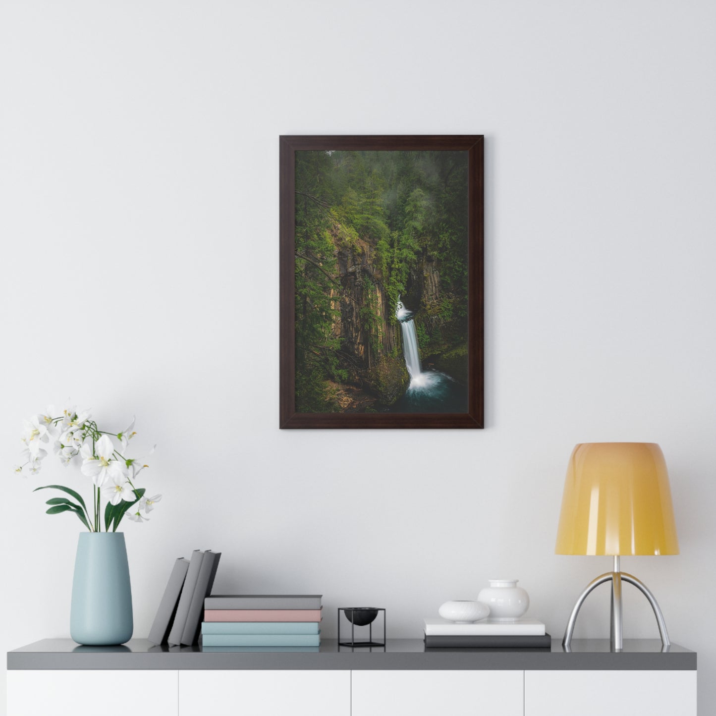 Oregon - Toketee Falls - Framed Vertical Poster