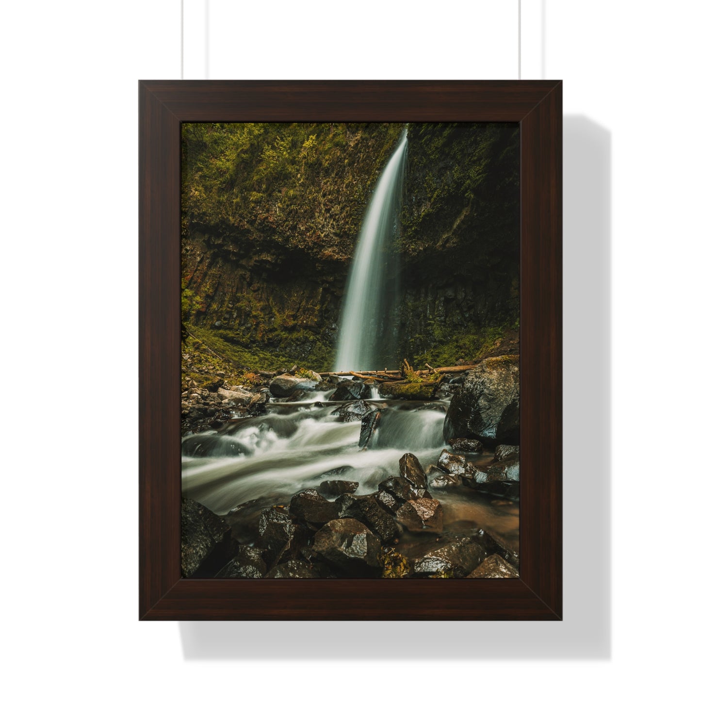 Oregon - Upper Latourell Falls - Framed Vertical Poster