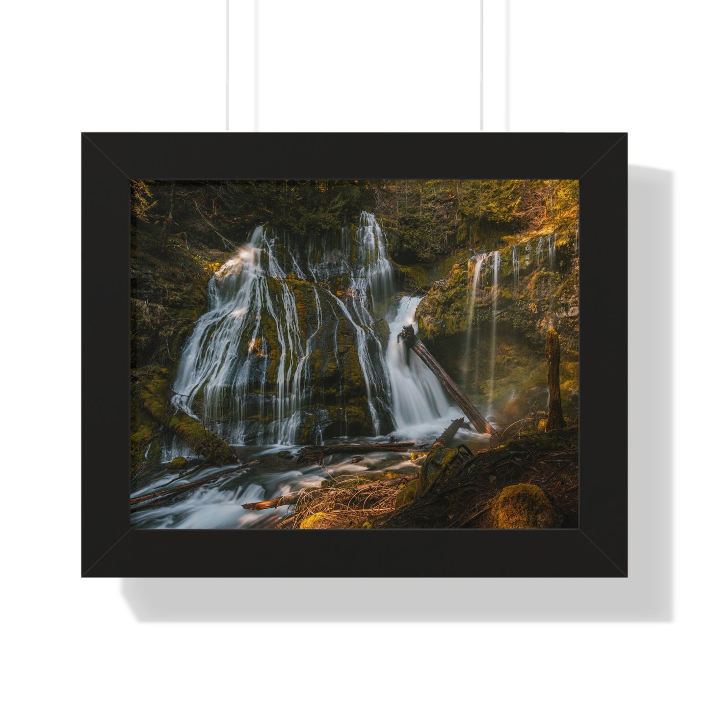 Washington - Panther Creek Falls - Framed Horizontal Poster