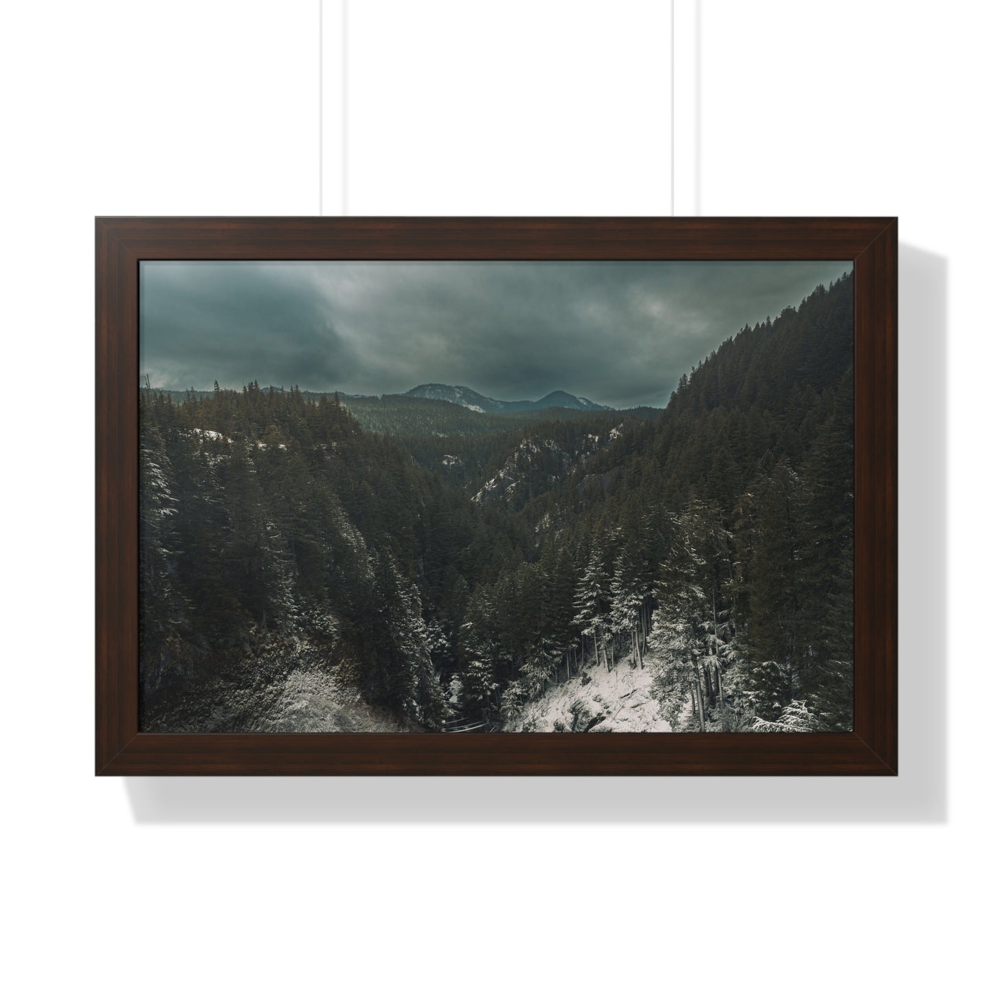 Oregon - Salt Creek Falls View Point - Framed Horizontal Poster