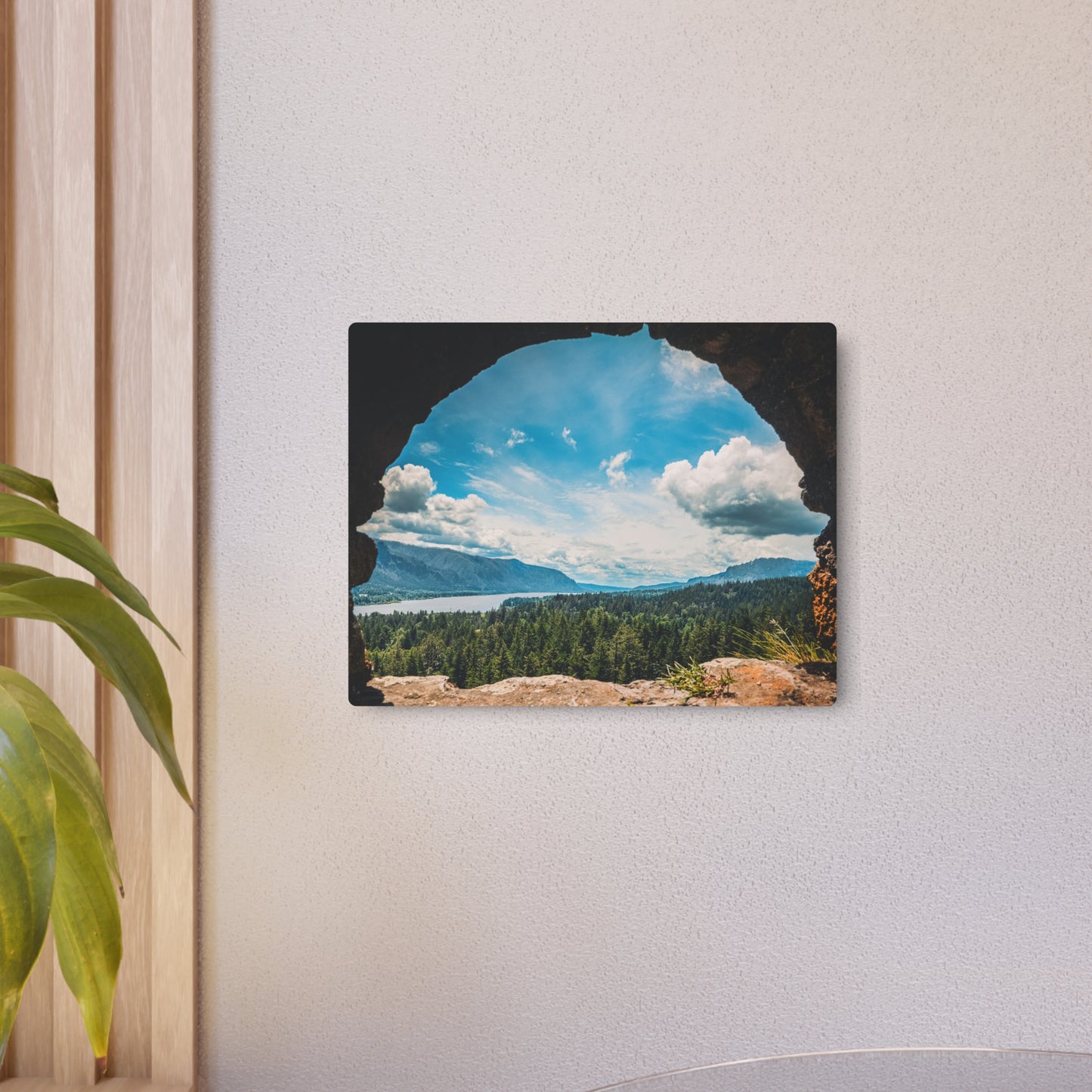 Washington - Beacon Rock View  - Metal Art Sign