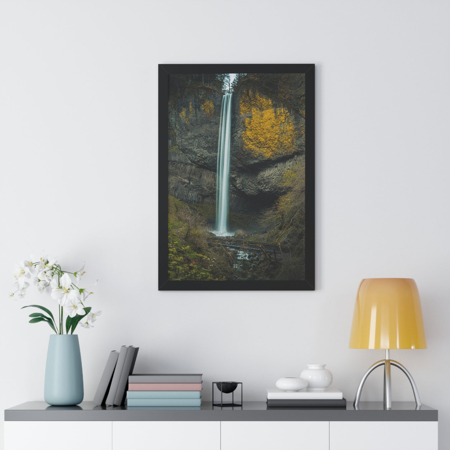 Oregon - Latourell Falls - Framed Vertical Poster