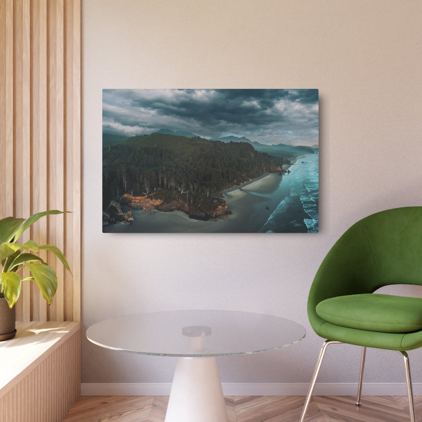 Oregon - Hug Point Sky View - Metal Art Sign