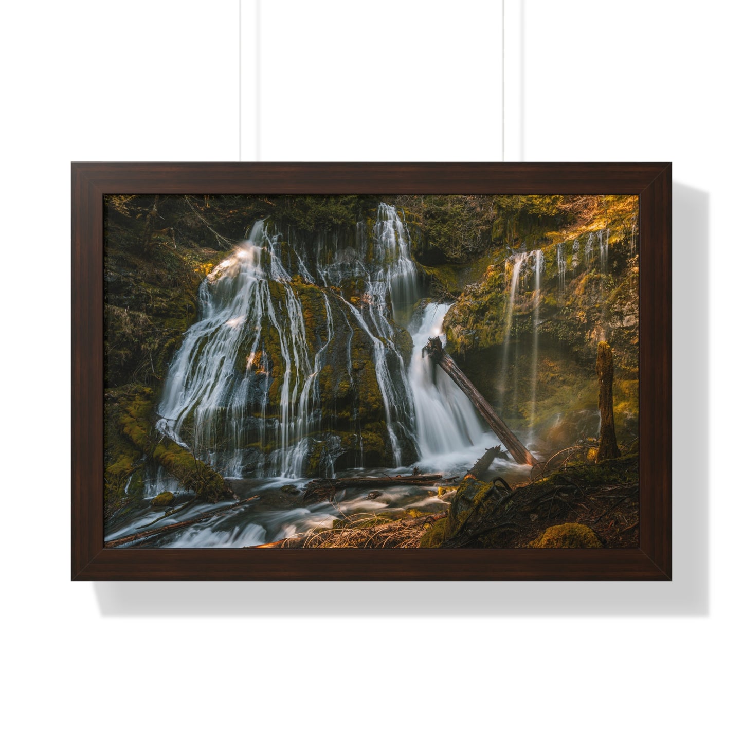 Washington - Panther Creek Falls - Framed Horizontal Poster