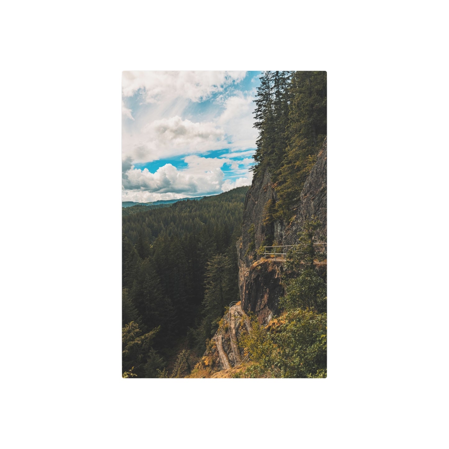 Washington - Beacon Rock View Point - Metal Art Sign