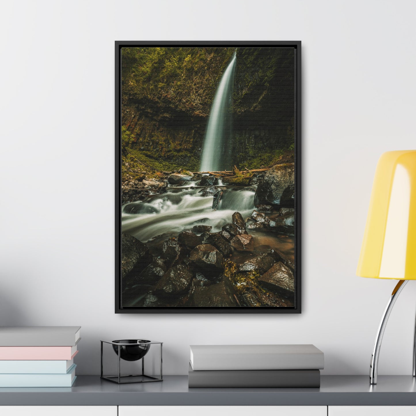 Oregon - Upper Latourell Falls - Gallery Canvas Wraps, Vertical Frame