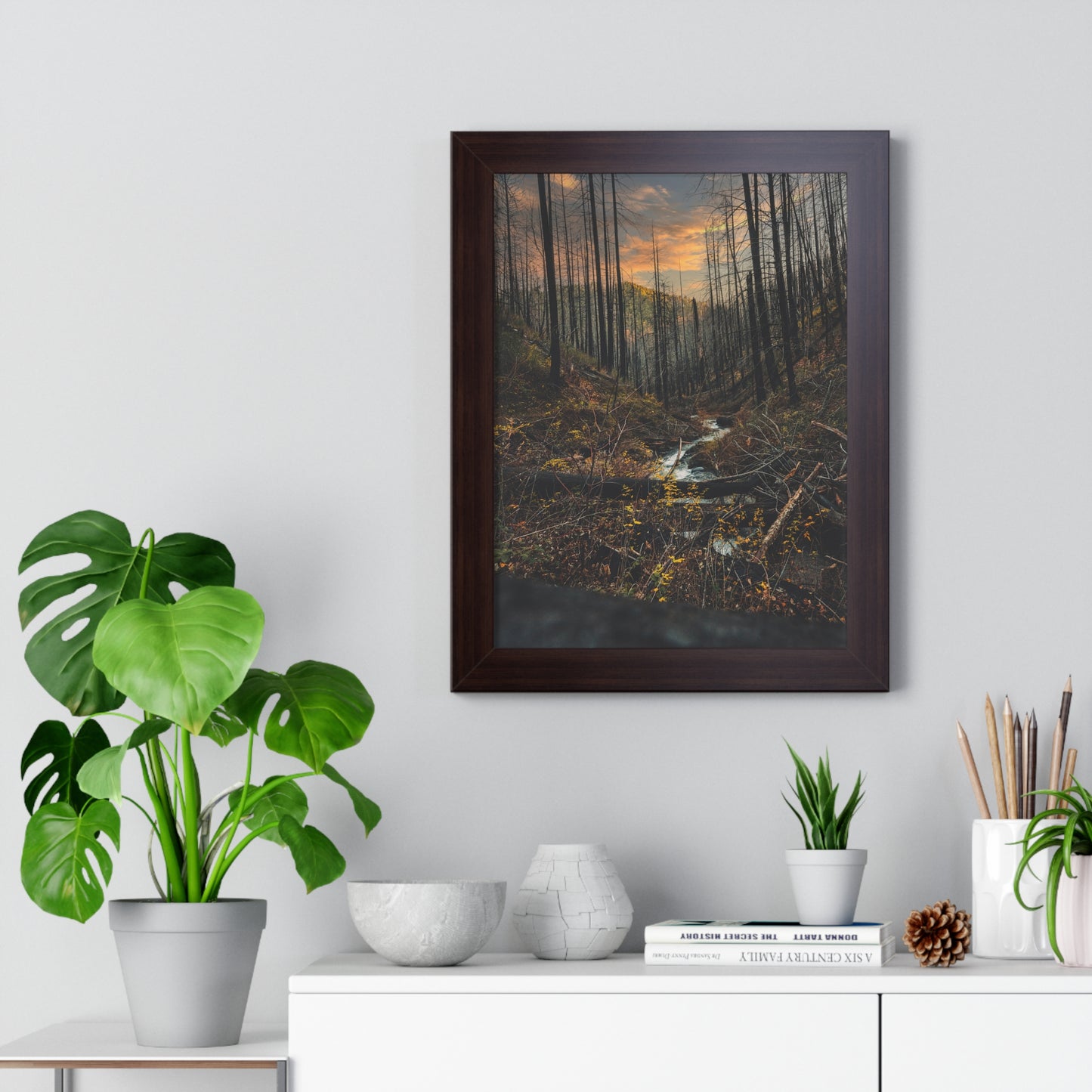 Oregon - Fall Creek Falls - Framed Vertical Poster