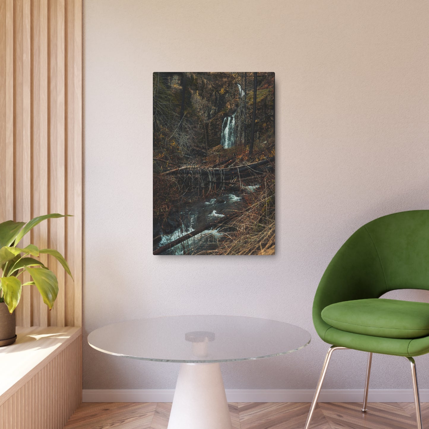 Oregon - Fall Creek Falls View - Metal Art Sign
