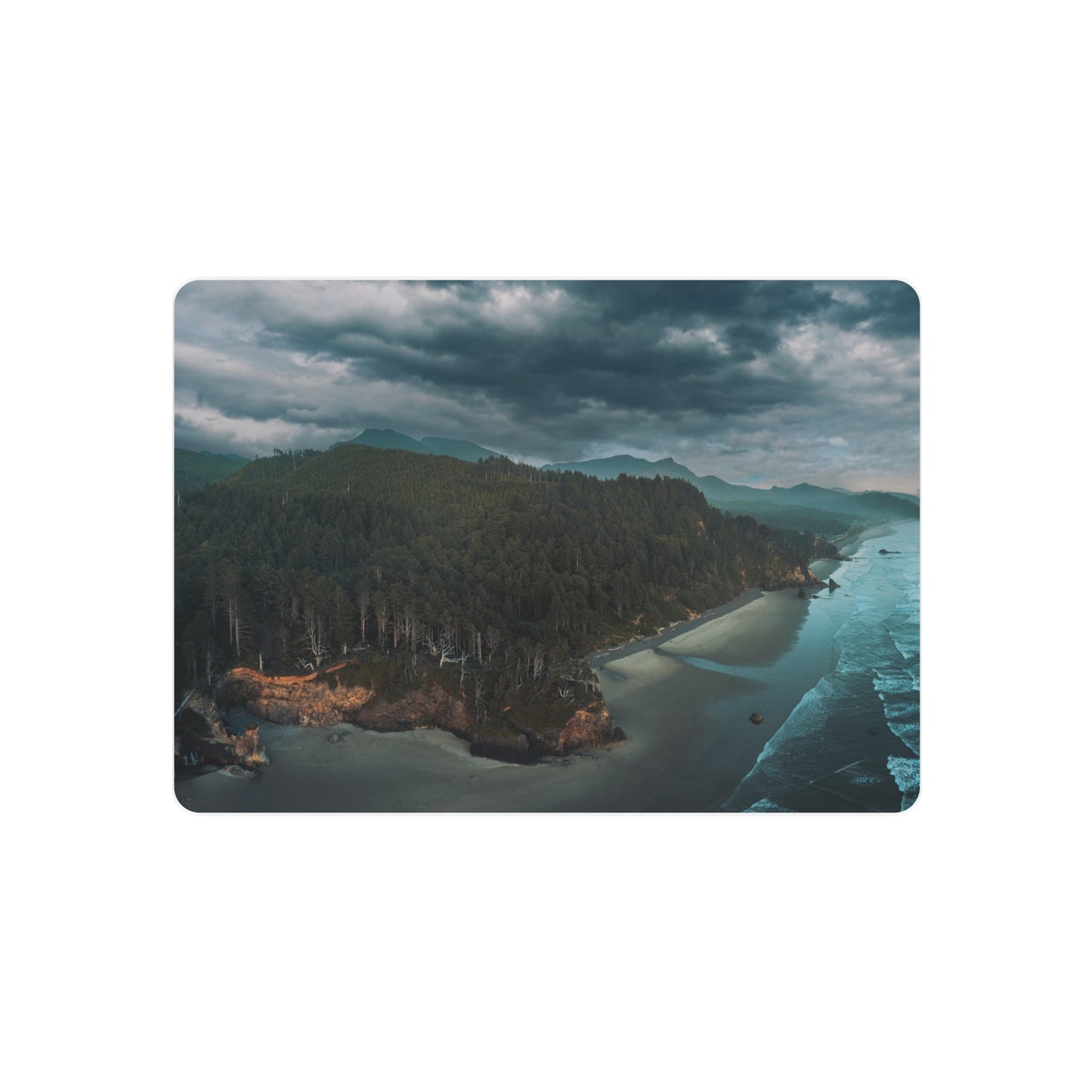 Oregon - Hug Point Sky View - Metal Art Sign