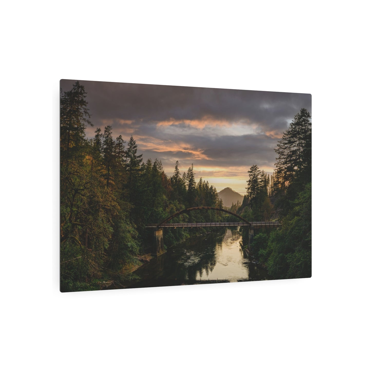 Oregon - Tioga Bridge  - Metal Art Sign