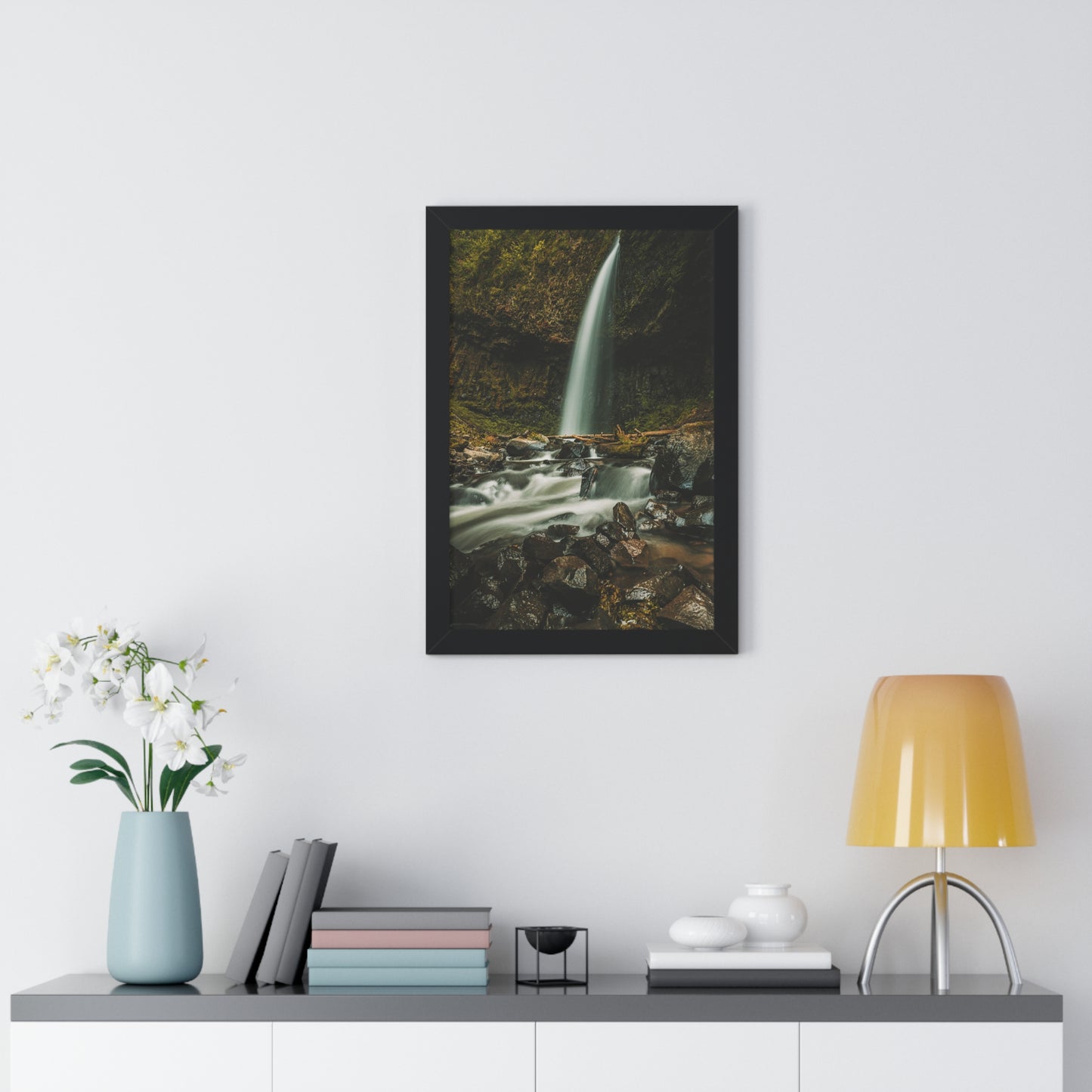 Oregon - Upper Latourell Falls - Framed Vertical Poster