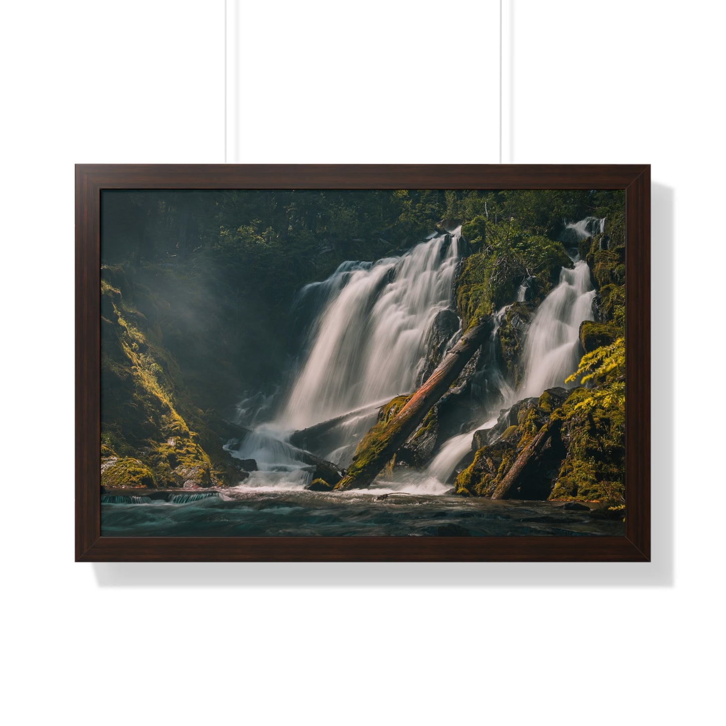 Oregon - National Creek Falls - Framed Horizontal Poster