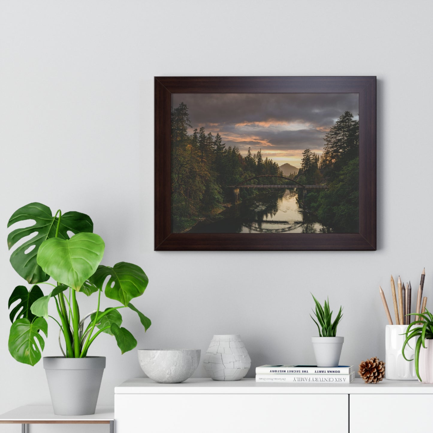 Oregon - Tioga Bridge   - Framed Horizontal Poster