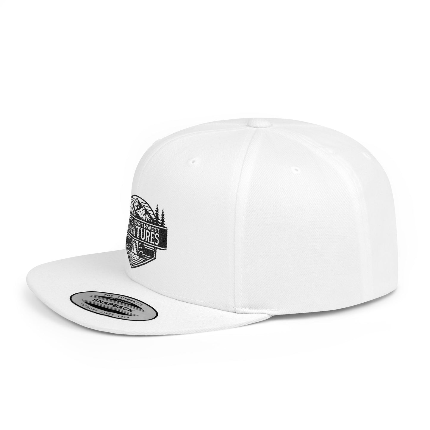 Pacific Northwest Adventures Flat Bill Snapback Hat - Outdoor Explorer Cap