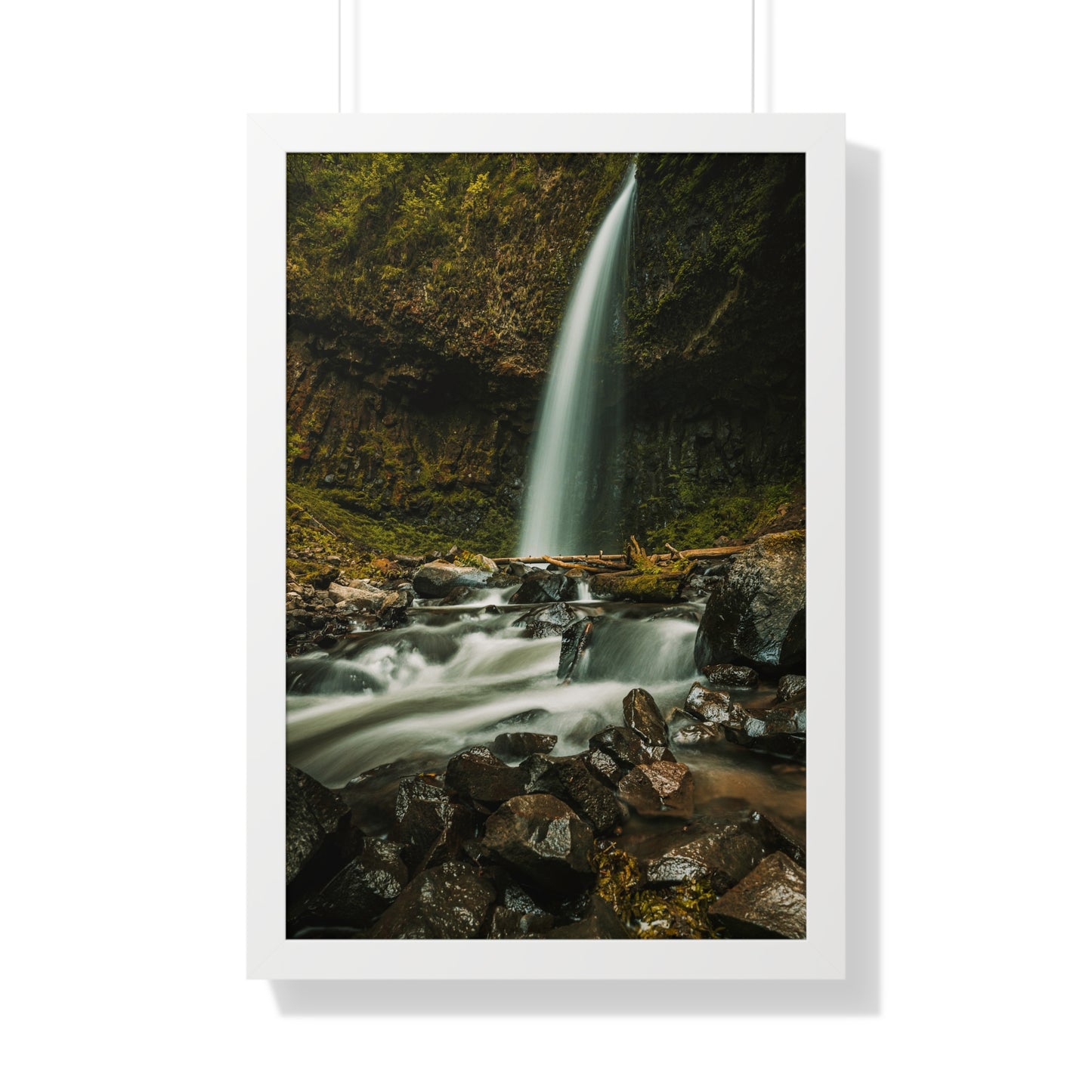 Oregon - Upper Latourell Falls - Framed Vertical Poster