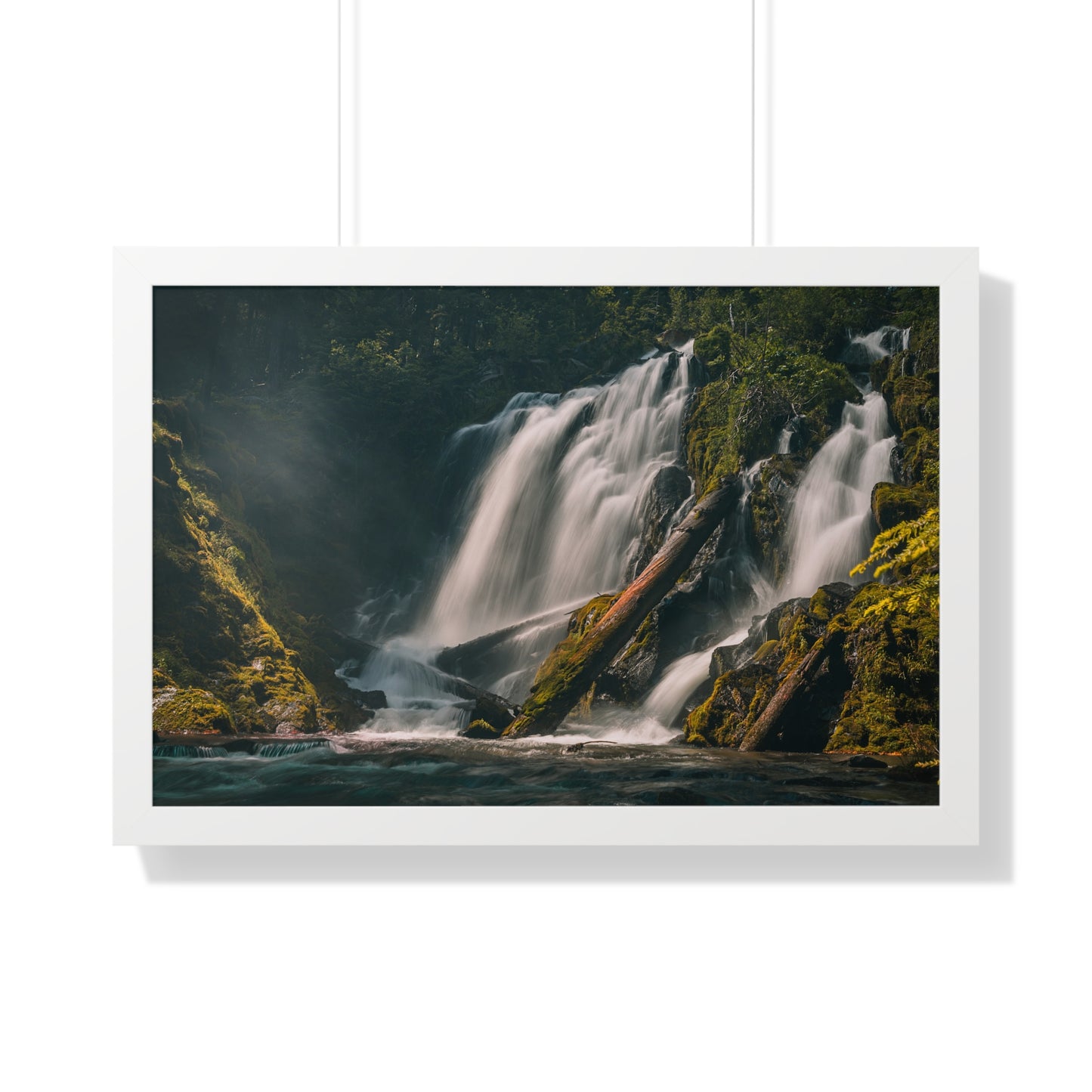 Oregon - National Creek Falls - Framed Horizontal Poster