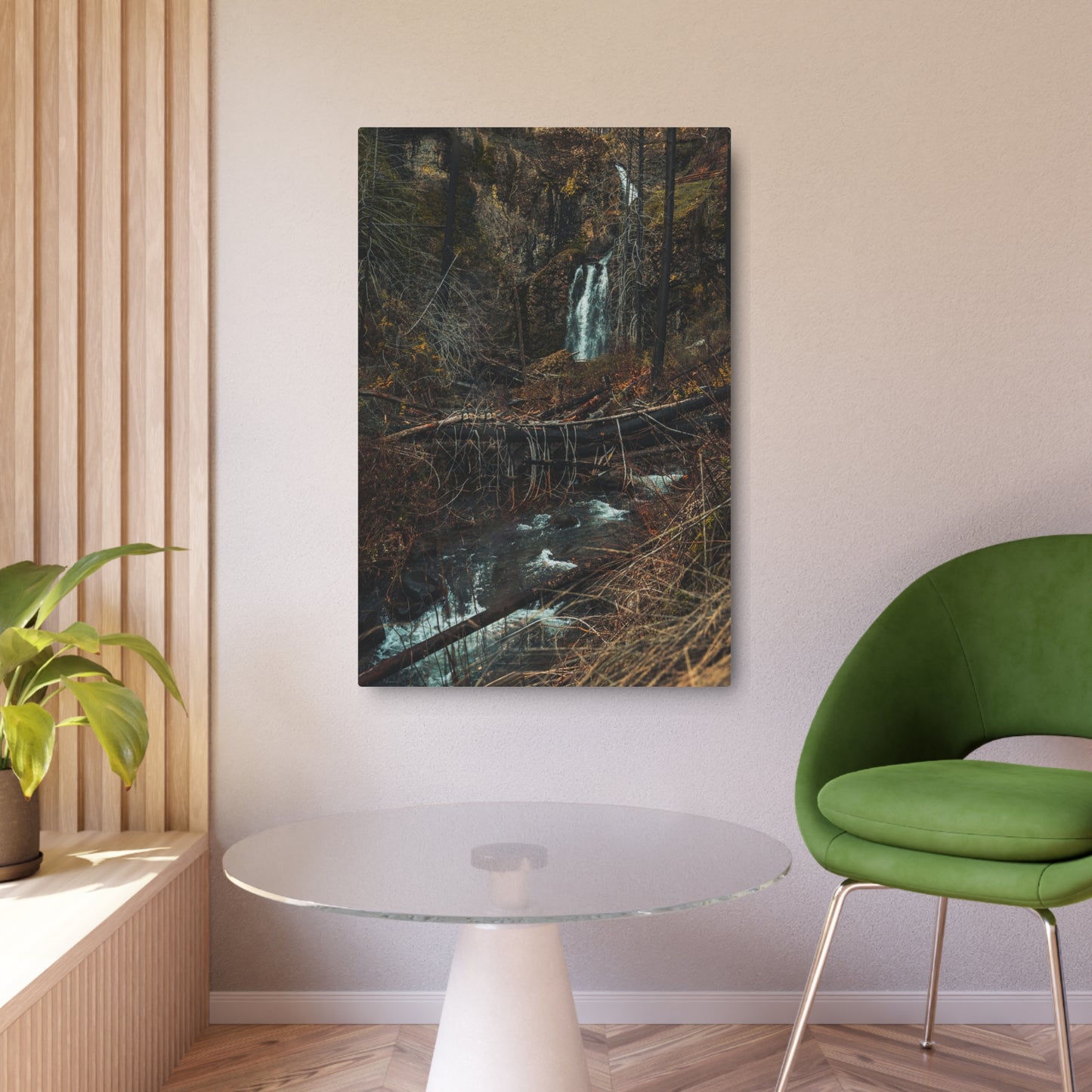 Oregon - Fall Creek Falls View - Metal Art Sign