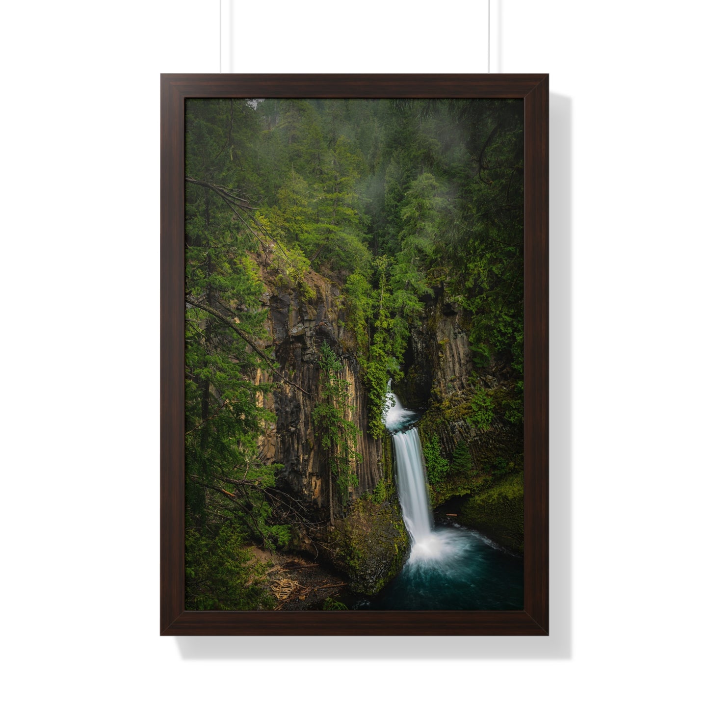 Oregon - Toketee Falls - Framed Vertical Poster