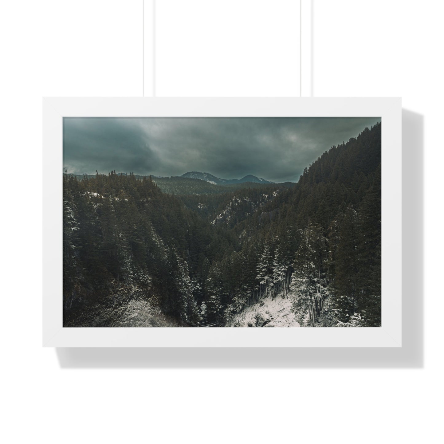 Oregon - Salt Creek Falls View Point - Framed Horizontal Poster
