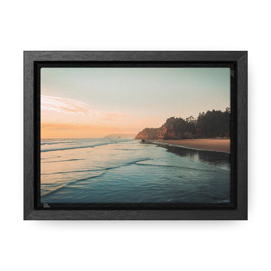 Oregon - Hug Point Sunset - Gallery Canvas Wrap, Horizontal Frame