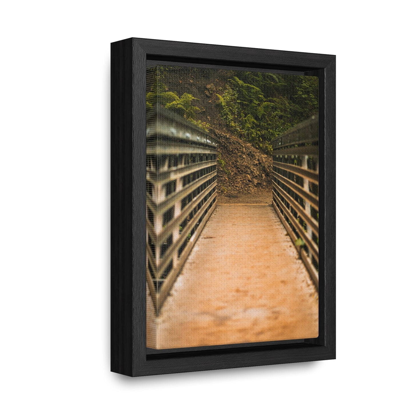 Oregon - Upper Latourell Falls Bridge  - Gallery Canvas Wraps, Vertical Frame