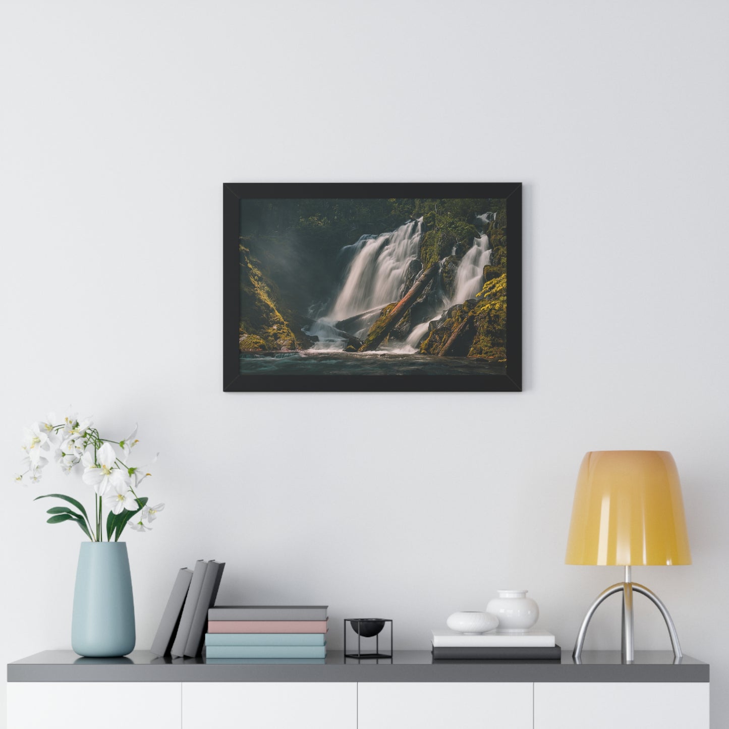 Oregon - National Creek Falls - Framed Horizontal Poster