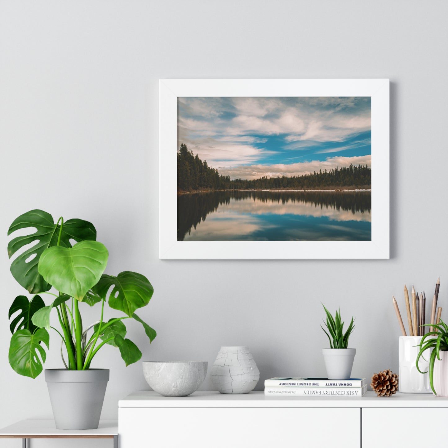 Oregon - Stump Lake - Framed Horizontal Poster