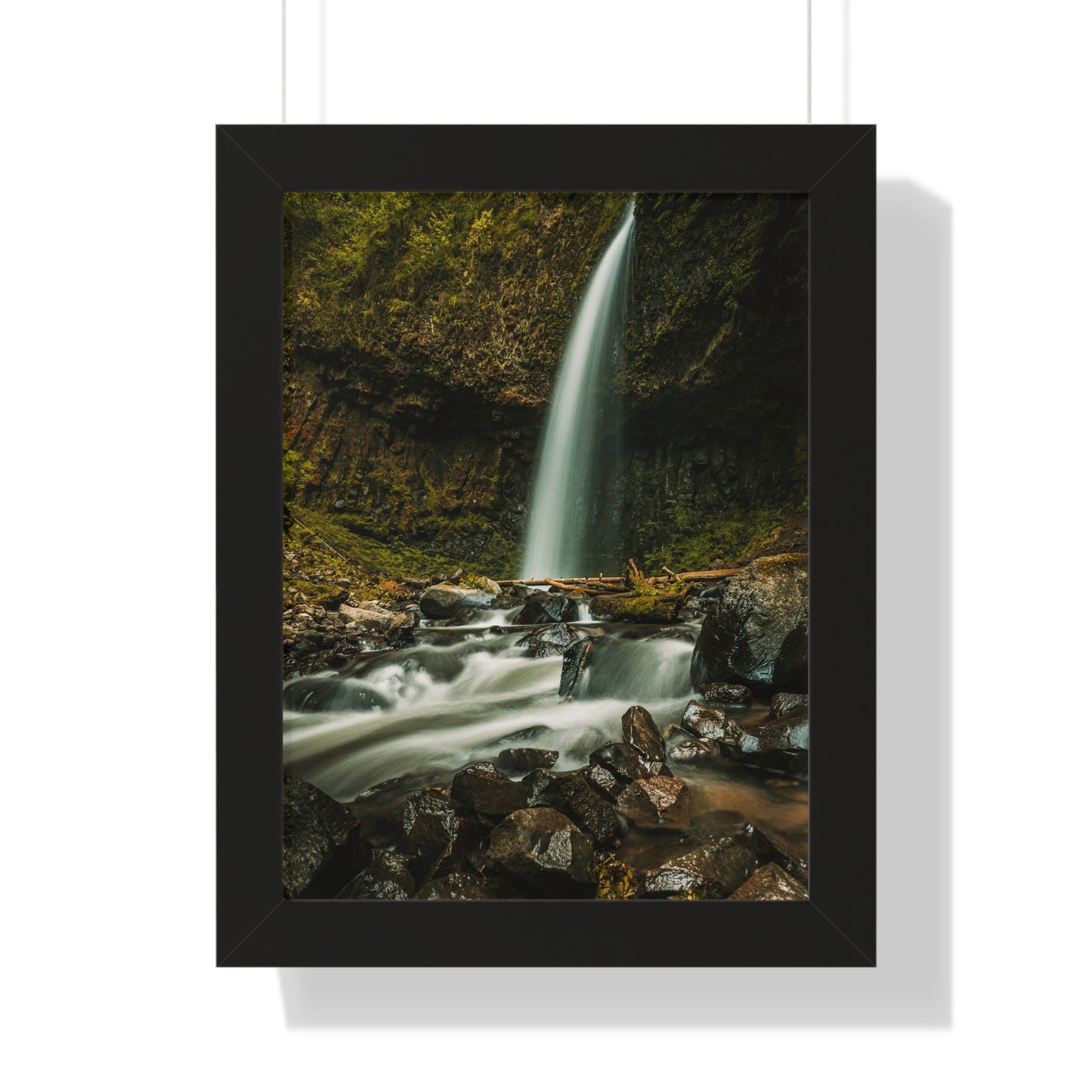 Oregon - Upper Latourell Falls - Framed Vertical Poster