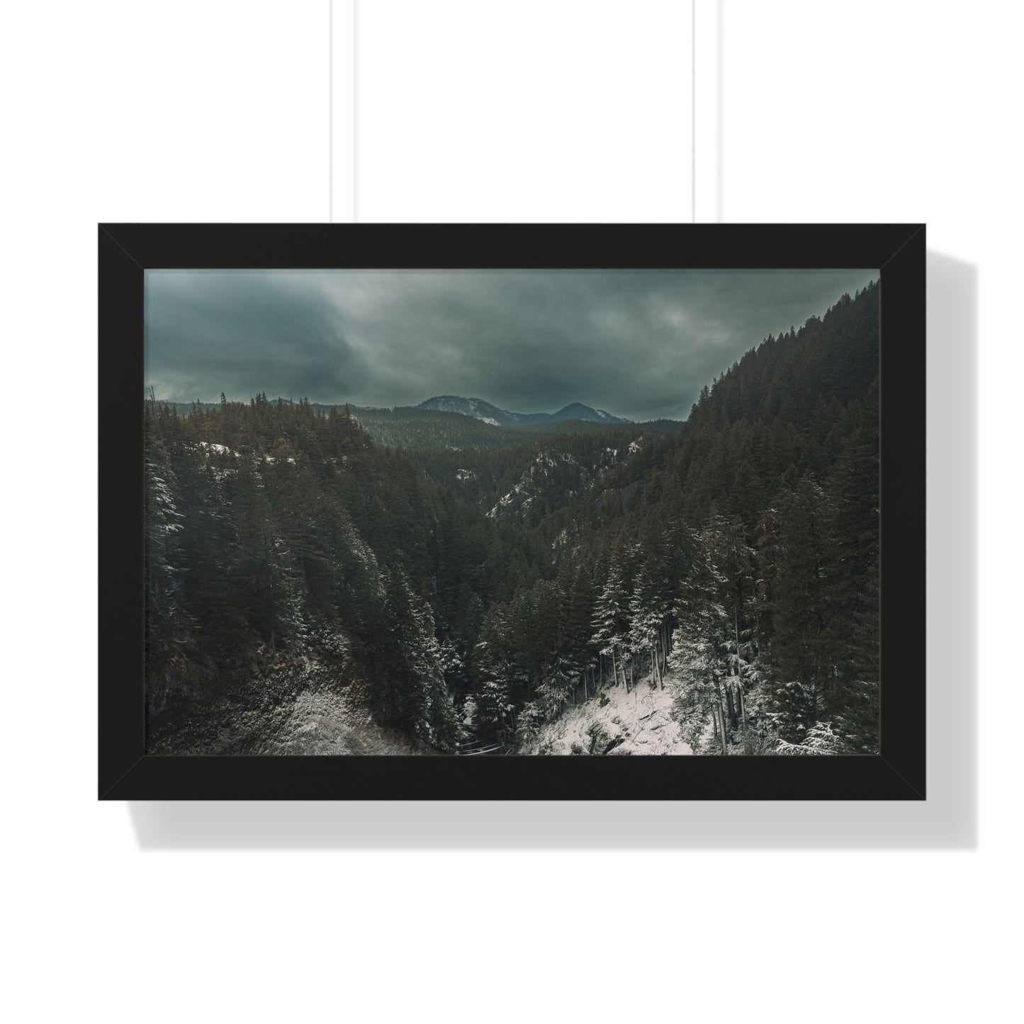 Oregon - Salt Creek Falls View Point - Framed Horizontal Poster