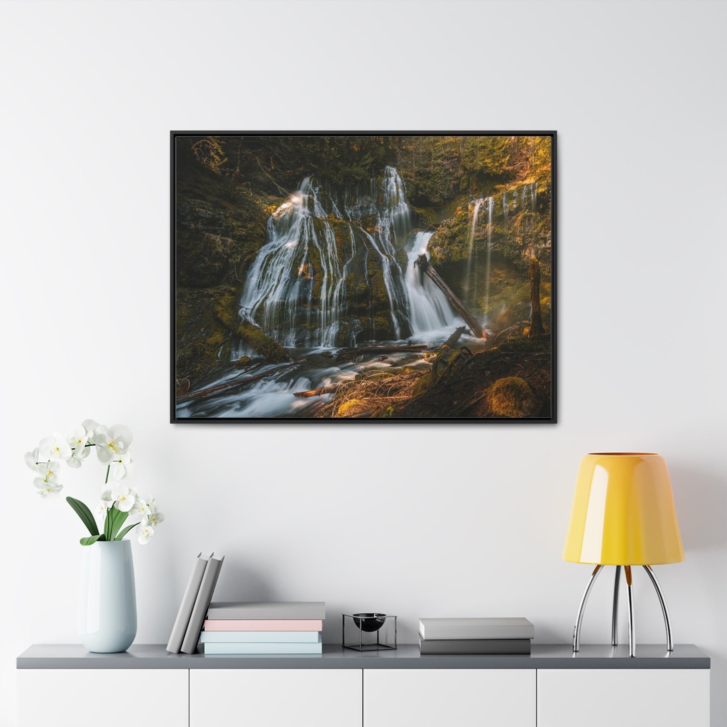 Washington - Panther Creek Falls - Gallery Canvas Wrap, Horizontal Frame
